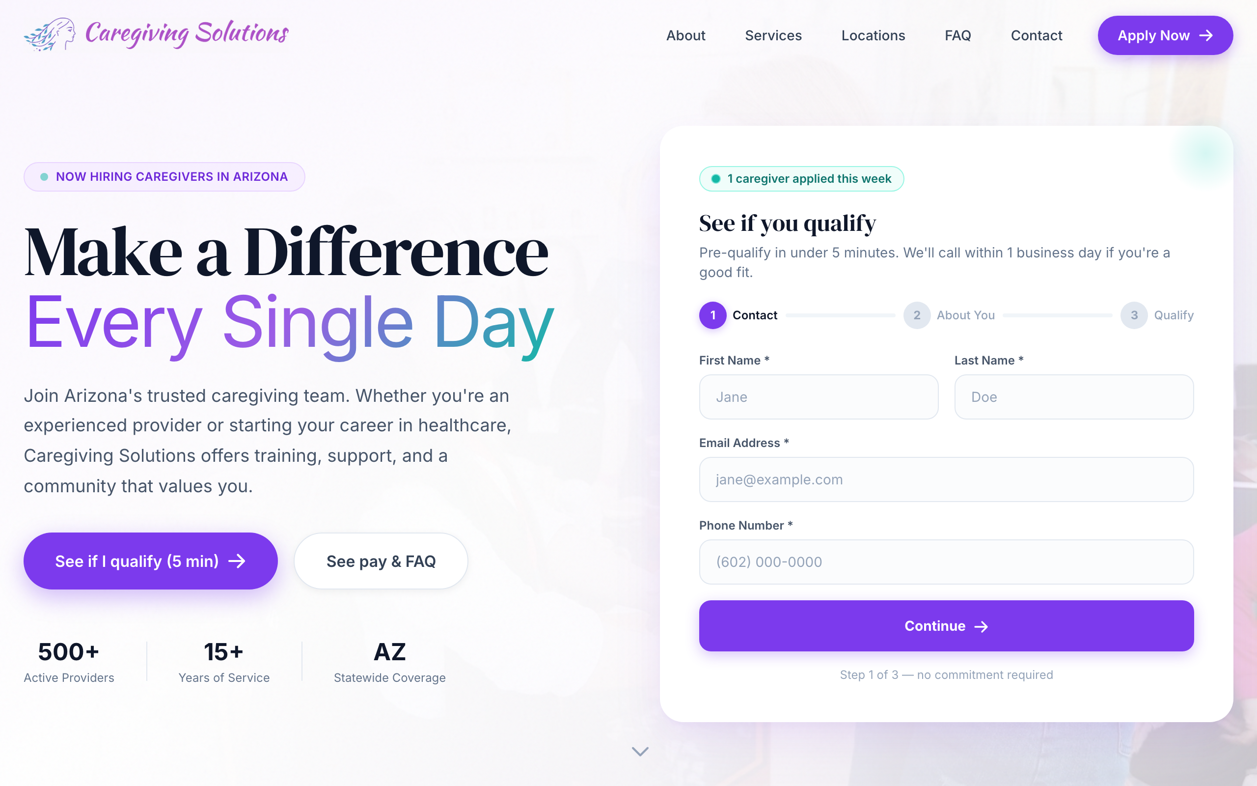 Caregiving Solutions — built with Claude Code